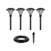 LED Landscape Lighting Expansion Kit - 4 Mini Post Top Path Lights - Warm White | Outdoor Garden Lighting