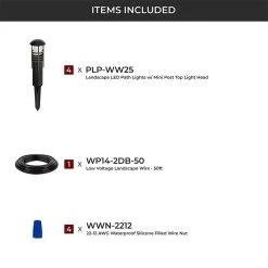 LED Landscape Lighting Expansion Kit - 4 Mini Post Top Path Lights - Warm White | Outdoor Garden Lighting -Nebo Sales Store lskit 30k4p ek 5 all included