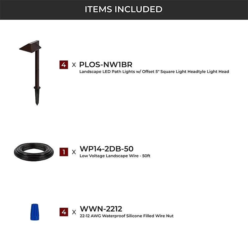 LED Landscape Lighting Expansion Kit - 4 Offset Square Path Lights | Energy-Efficient Outdoor Lighting 5 LED Landscape Lighting Expansion Kit - 4 Offset Square Path Lights | Energy-Efficient Outdoor Lighting - Image 5