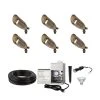 6-Piece LED Landscape Lighting Kit with Stainless Steel Transformer - Outdoor Spotlights for Gardens, Pathways, and Yards