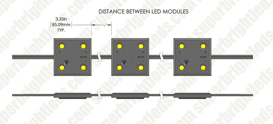 25-Pack Square Single Color LED Module - 75 Lumens, 7000K, Constant Current, 4 SMD LEDs for Sign Lighting & Trade Show Booths 18 25-Pack Square Single Color LED Module - 75 Lumens, 7000K, Constant Current, 4 SMD LEDs for Sign Lighting & Trade Show Booths - Image 18