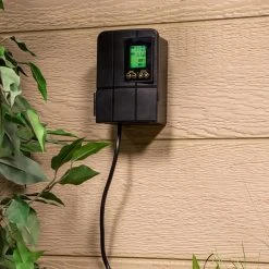 50W Low Voltage LED Landscape Transformer with Dusk-to-Dawn Timer - 12V AC Output for Outdoor Lighting -Nebo Sales Store lvt 50wa 12vac installed