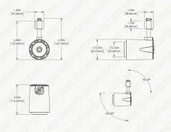 10W LED Track Head - 980 Lumens - 60-Degree Beam - 4000K Natural White - Black Finish - Halo Track Compatible -Nebo Sales Store lw trb10w 92bl60 30kh