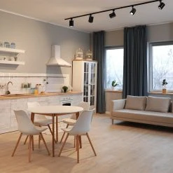 10W LED Track Head - 980 Lumens - 60-Degree Beam - 4000K Natural White - Black Finish - Halo Track Compatible -Nebo Sales Store lw trbxw 92bl60 xkh app apartment living space