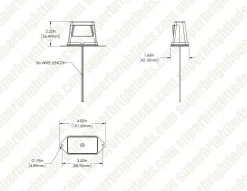 Great White LED License Plate Light - Chrome Housing - 2 LEDs - Clear Lens for Cars, Trucks & SUVs -Nebo Sales Store m296xc dim drawing