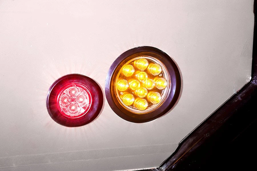 4" Round LED Truck & Trailer Lights - Clear Lens, Stop/Turn/Tail, 12 LEDs, 3-Pin Connector, Flush Mount 7 4" Round LED Truck & Trailer Lights - Clear Lens, Stop/Turn/Tail, 12 LEDs, 3-Pin Connector, Flush Mount - Image 7