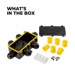6-Way Waterproof Junction Box IP68 - 4-11mm Wire Range for LED Lighting & Cables -Nebo Sales Store m686 6 6 outlets whats in the box 1