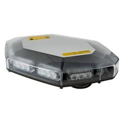 Mini Emergency LED Light Bar - Magnetic Mount, 12V Plug, 360° Amber/White with Toggle Switch