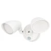 20W LED Motion Sensor Security Light - 1800 Lumens, Adjustable 2-Head, 4000K Natural White, White Finish