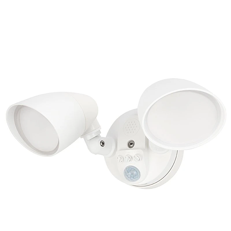 20W LED Motion Sensor Security Light - 1800 Lumens, Adjustable 2-Head, 4000K Natural White, White Finish 1 20W LED Motion Sensor Security Light - 1800 Lumens, Adjustable 2-Head, 4000K Natural White, White Finish