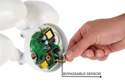 30W Integrated LED Motion Sensor Security Light - 2700 Lumens, Adjustable 3-Head Design, 4000K Natural White, Bronze Finish -Nebo Sales Store masl 40k30w fwh1 bypass sensor