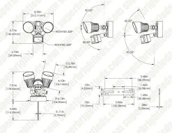 30W LED Security Light with Motion Sensor, 180° Detection, 2 Adjustable Heads, 2,550 Lumens, 5000K - Outdoor Lighting -Nebo Sales Store masl 50k30wh