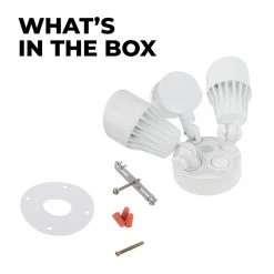 30W LED Security Light with Motion Sensor, 180° Detection, 2 Adjustable Heads, 2,550 Lumens, 5000K - Outdoor Lighting -Nebo Sales Store masl 50k30wh whats in the box