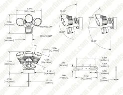 45W LED Security Light with Motion Sensor, 180° Detection, 3 Adjustable Heads, 3,825 Lumens, 5000K - Outdoor Lighting -Nebo Sales Store masl 50k45wh