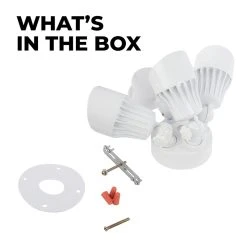 45W LED Security Light with Motion Sensor, 180° Detection, 3 Adjustable Heads, 3,825 Lumens, 5000K - Outdoor Lighting -Nebo Sales Store masl 50k45wh whats in the box