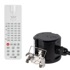 Merrytek Microwave Motion Sensor - Remote Controlled, 360° Detection, 120-277 VAC, Adjustable Surface Mount, Remote Included