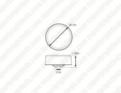 Optronics GloLight LED Clearance & Side Marker Light - 9 LEDs, 2-1/2" Round, Submersible, Amber/Red - Commercial Truck & Trailer Lighting -Nebo Sales Store mcl157abp 1 2