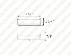Thinline LED Trailer Fender Light - Submersible, 10 LEDs, Amber/Red - Durable Vehicle Lighting -Nebo Sales Store mcl65arbp dim drawing