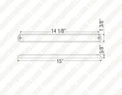 Optronics UltraThin LED Identification Light Bar for Trailers Over 80" Wide - Submersible, 3 LEDs, Red - Durable Vehicle Signal Lighting -Nebo Sales Store mcl70rbp 1