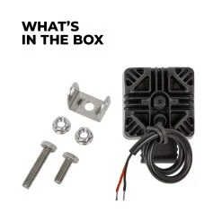 2.5" Square Mini LED Pod Light - 1,850 Lumens Spot Beam, 5700K, Single - Vehicle Lighting 8 2.5" Square Mini LED Pod Light - 1,850 Lumens Spot Beam, 5700K, Single - Vehicle Lighting -Nebo Sales Store mpl 20w sp back whats in the box