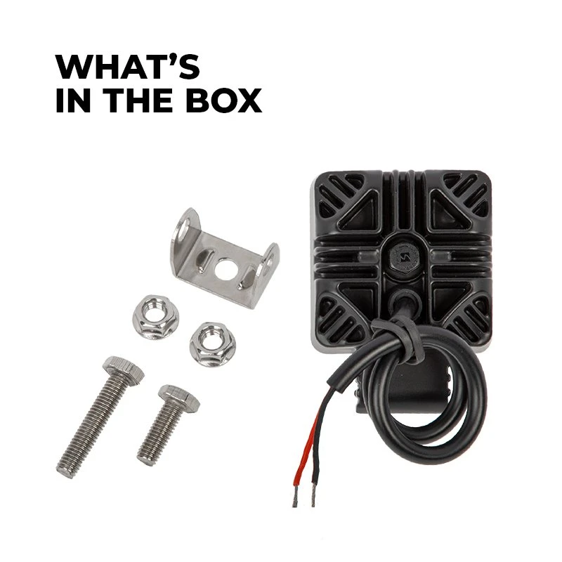 2.5" Square Mini LED Pod Light - 1,850 Lumens Spot Beam, 5700K, Single - Vehicle Lighting 3 2.5" Square Mini LED Pod Light - 1,850 Lumens Spot Beam, 5700K, Single - Vehicle Lighting - Image 3