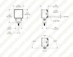 2.5" Square Mini LED Pod Light - 1,850 Lumens Spot Beam, 5700K, Single - Vehicle Lighting 11 2.5" Square Mini LED Pod Light - 1,850 Lumens Spot Beam, 5700K, Single - Vehicle Lighting -Nebo Sales Store mpl 20w sp dim drawings