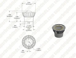 Color-Changing MR16 LED Bulb - 20W Equivalent - 12V AC/DC - RGB Spotlight Bulb - 3 Watt RGB - Remote Sold Separately -Nebo Sales Store mr16 rgb3w 60 digimark 1