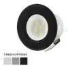 6-Pack 0.25W Mini Round Recessed LED Lights - Black Plastic Trim, 4500K Natural White - LED Deck & Step Lighting