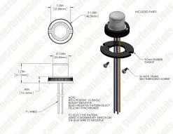Mini LED Hideaway Strobe Lights - 360-Degree Emergency Vehicle Warning Lights with Built-In Controller - Surface Mount - White -Nebo Sales Store mstrb 360 w assembly
