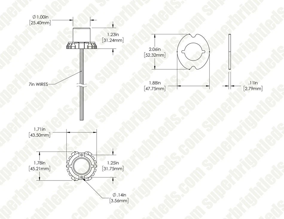 LED Hideaway Strobe Light - Multi-Color Emergency Vehicle Warning Light - Surface Mount - Red/Amber/Blue/White - Single Unit 7 LED Hideaway Strobe Light - Multi-Color Emergency Vehicle Warning Light - Surface Mount - Red/Amber/Blue/White - Single Unit - Image 7