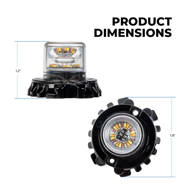 LED Hideaway Strobe Light - Multi-Color Emergency Vehicle Warning Light - Surface Mount - Red/Amber/Blue/White - Single Unit 3 LED Hideaway Strobe Light - Multi-Color Emergency Vehicle Warning Light - Surface Mount - Red/Amber/Blue/White - Single Unit - Image 3