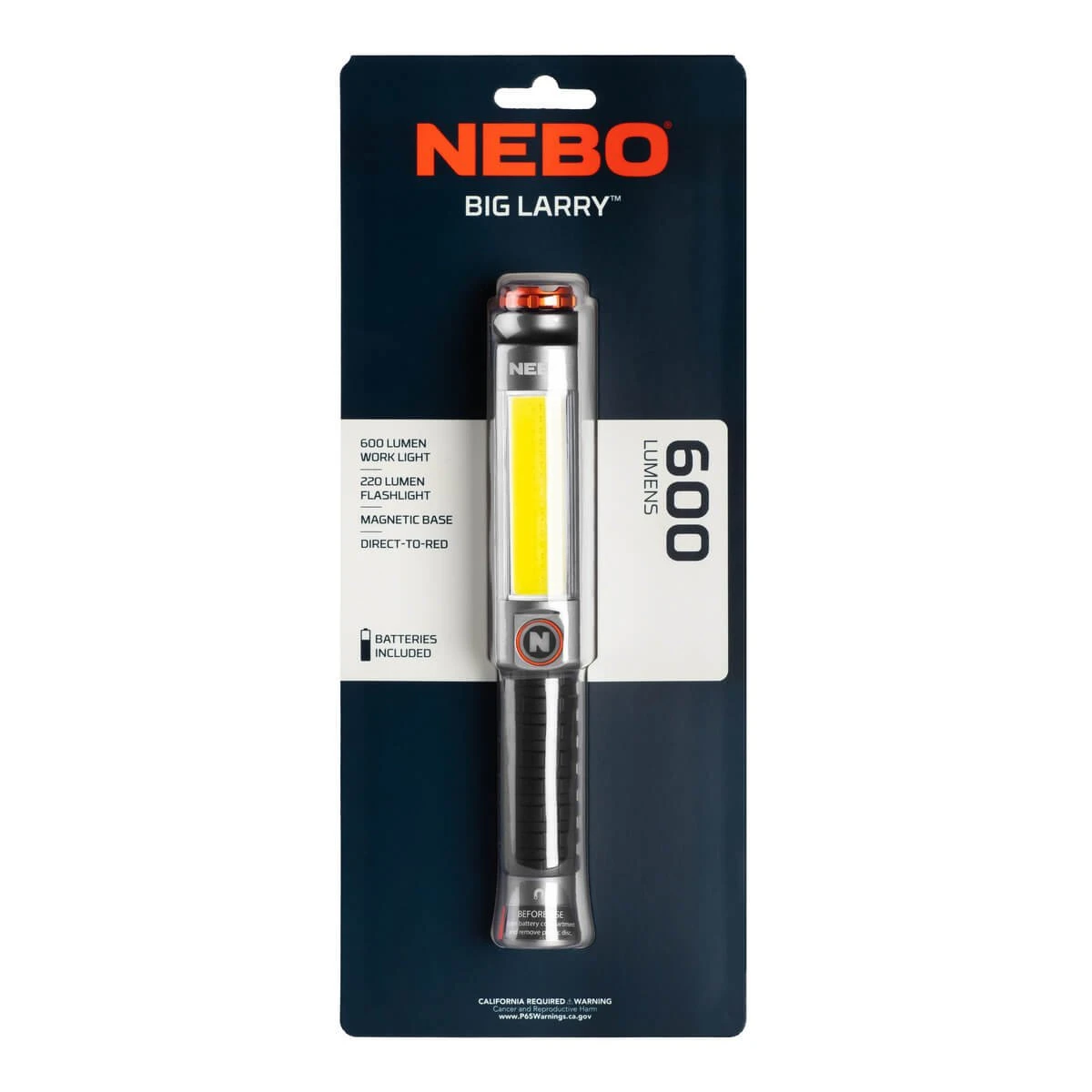 NEBO BIG LARRY 3 - 600 Lumens LED Work Light & Flashlight Combo, 6500K Cool White 3 NEBO BIG LARRY 3 - 600 Lumens LED Work Light & Flashlight Combo, 6500K Cool White - Image 3