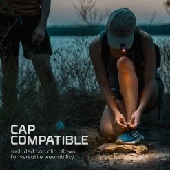 NEBO MYCRO Rechargeable Headlamp & Cap Light - 400 Lumens, Hands-Free LED Lighting for Work & Outdoor Activities -Nebo Sales Store neb hlp 0011mycro headlampwebinfographiccap