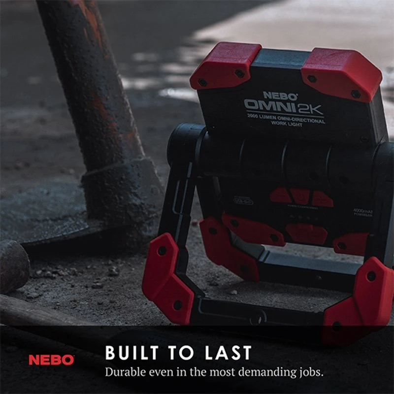 NEBO OMNI 2K - 2000 Lumen USB-C Rechargeable Omni-Directional LED Work Light | Portable & Bright 6 NEBO OMNI 2K - 2000 Lumen USB-C Rechargeable Omni-Directional LED Work Light | Portable & Bright - Image 6