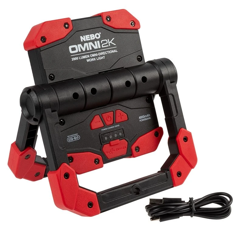 NEBO OMNI 2K - 2000 Lumen USB-C Rechargeable Omni-Directional LED Work Light | Portable & Bright 2 NEBO OMNI 2K - 2000 Lumen USB-C Rechargeable Omni-Directional LED Work Light | Portable & Bright - Image 2