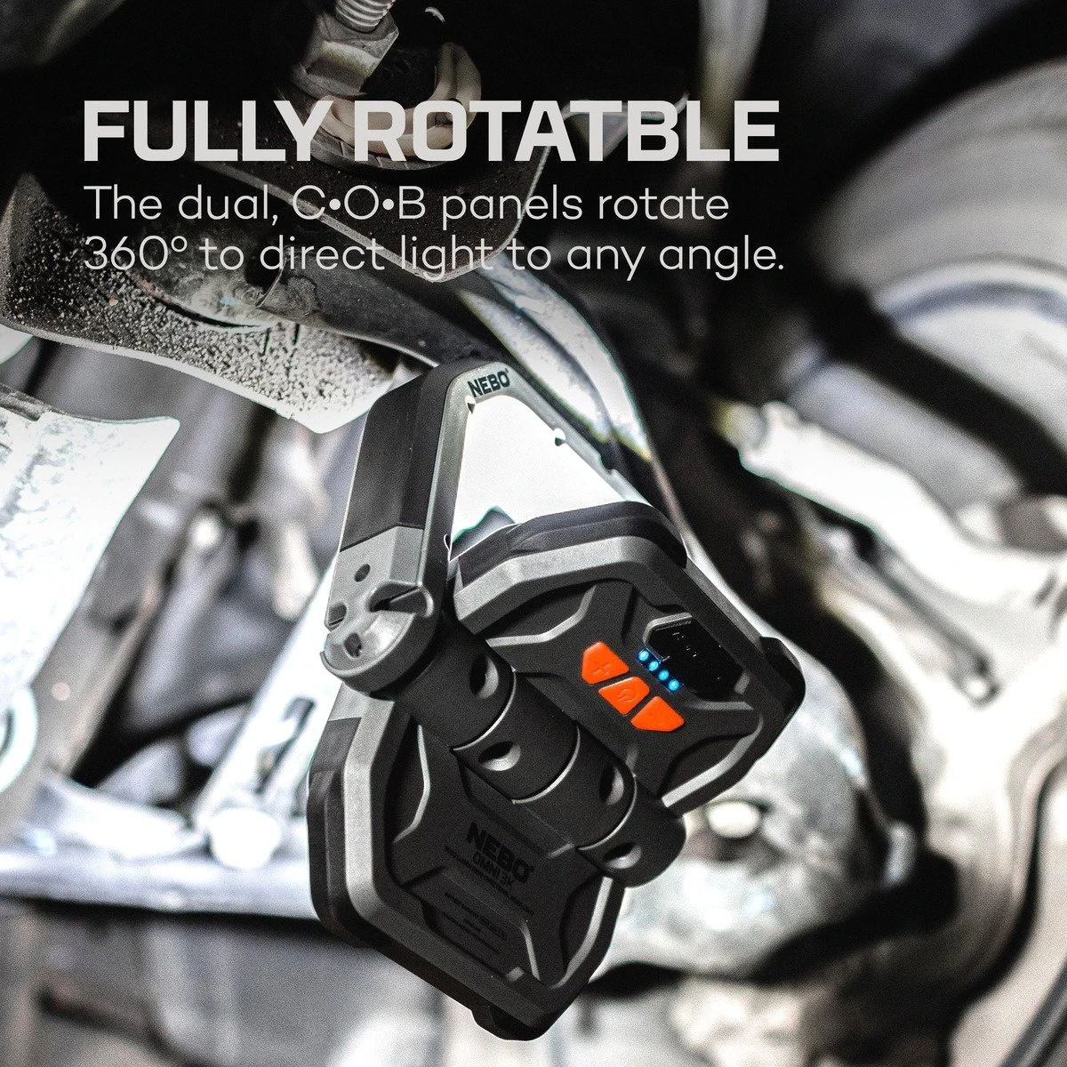 NEBO OMNI 3K Rechargeable Work Light - 3,000 Lumen Multi-Directional LED Flashlight & Power Bank 7 NEBO OMNI 3K Rechargeable Work Light - 3,000 Lumen Multi-Directional LED Flashlight & Power Bank - Image 7