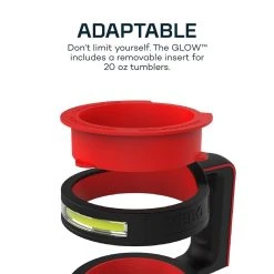 NEBO GLOW - Dimmable LED Light & Tumbler Handle, 220 Lumens - Portable Flashlight for Camping, Hiking & Emergencies -Nebo Sales Store neb6668glow tumblerwebinfographicsadaptable4