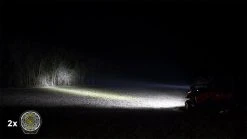 7" Long Range LED Spot Light Pod - 110W, 8500 Lumens, Ultra Narrow Beam for Off-Road & Emergency Vehicles -Nebo Sales Store or 110w sr7 beam on side by side