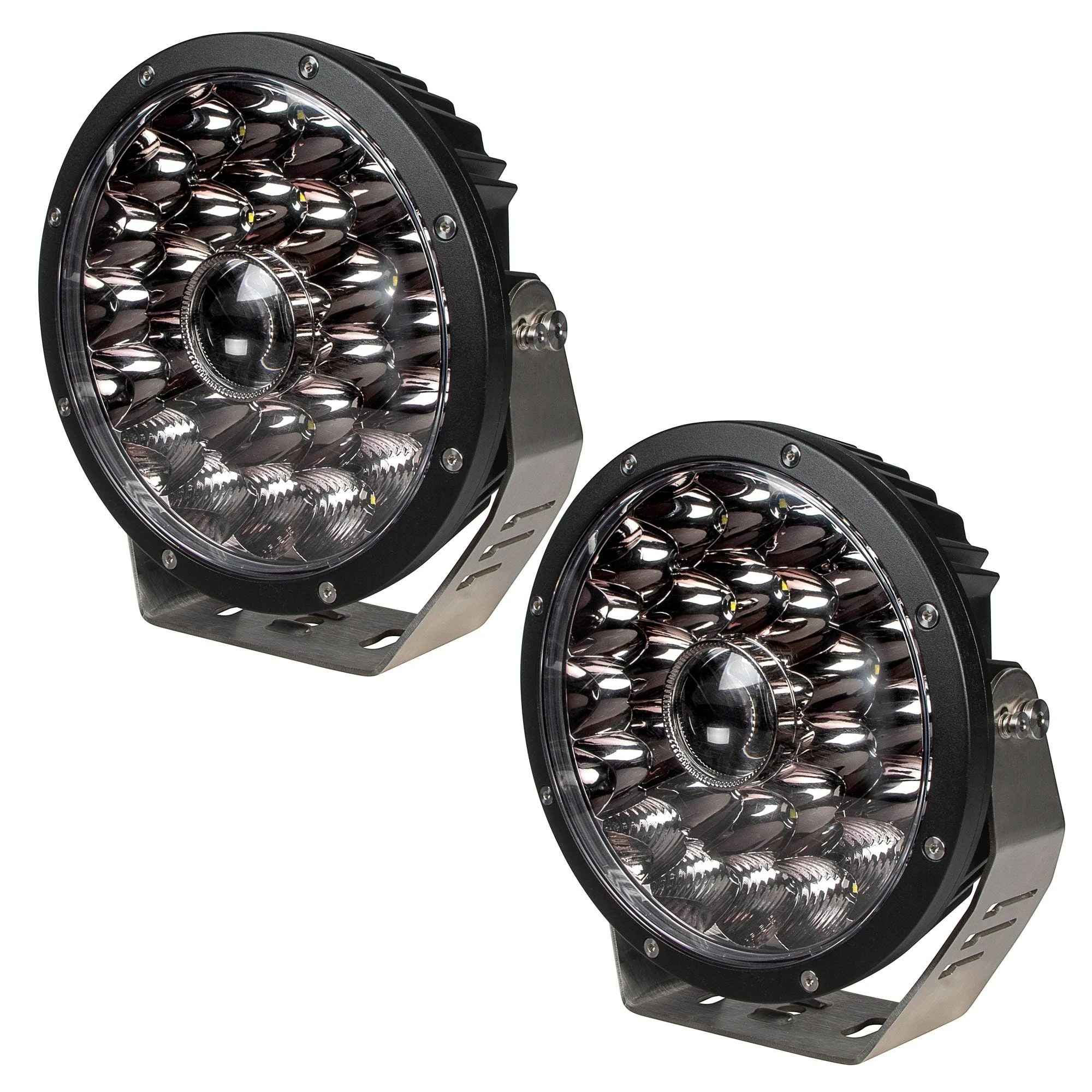 9" LED Off-Road Round Spot Light - 127W, 5,000 Lumens - Single or 2-Pack for Trucks, ATVs, SUVs 1 9" LED Off-Road Round Spot Light - 127W, 5,000 Lumens - Single or 2-Pack for Trucks, ATVs, SUVs