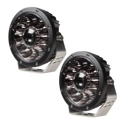 7" LED Off-Road Round Spot Light - 84W, 3,400 Lumens - Single or 2-Pack for Vehicles