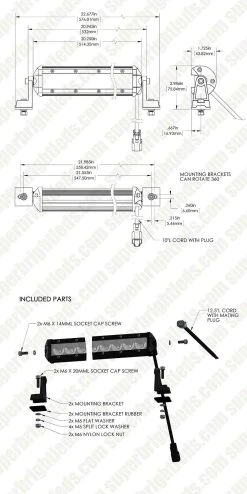 20" Hyper Series Compact Off-Road LED Light Bar - 54W, 3,024 Lumens - Durable Vehicle Lighting for Emergency & Service -Nebo Sales Store orbh20 54ws fl assembly digimark0