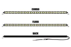 30" Slim Series Off-Road LED Light Bars - 90W, 8,200 Lumens, Combo Beam for Trucks, SUVs, ATVs -Nebo Sales Store orbm30 90ws x front back