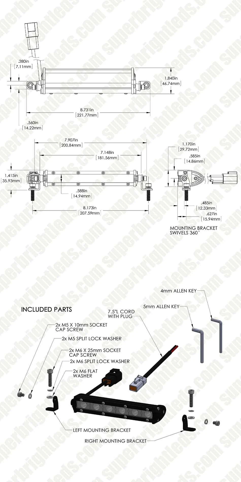 7" Slim Off-Road LED Light Bar - 18W, 1,650 Lumens - Durable Vehicle Lighting for Emergency & Service 12 7" Slim Off-Road LED Light Bar - 18W, 1,650 Lumens - Durable Vehicle Lighting for Emergency & Service - Image 12