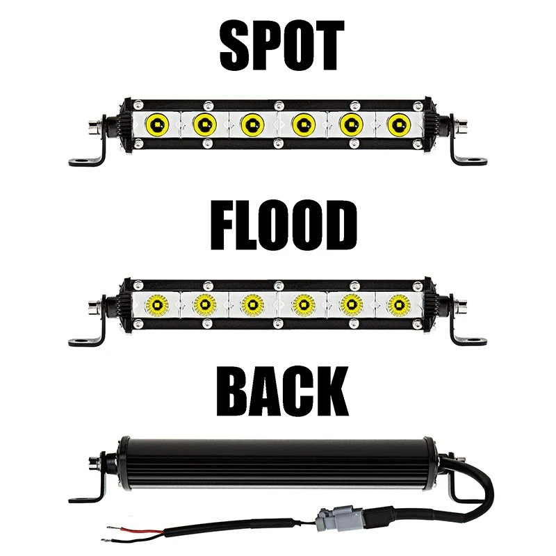 7" Slim Off-Road LED Light Bar - 18W, 1,650 Lumens - Durable Vehicle Lighting for Emergency & Service 3 7" Slim Off-Road LED Light Bar - 18W, 1,650 Lumens - Durable Vehicle Lighting for Emergency & Service - Image 3