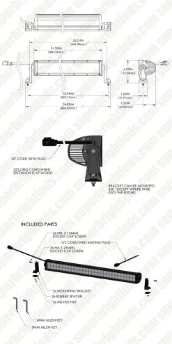 30" Super Series Off-Road LED Light Bar - 90W, 11,000 Lumens, Flood Beam for Trucks & SUVs 27 30" Super Series Off-Road LED Light Bar - 90W, 11,000 Lumens, Flood Beam for Trucks & SUVs -Nebo Sales Store orbs30 180wd s assembly for site0