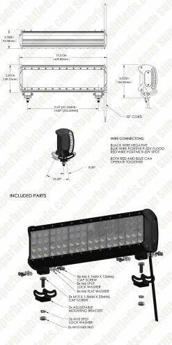 17" Titan Series Off-Road LED Light Bar - 216W Quad Row, 15,500 Lumens, Multi Beam Technology 35 17" Titan Series Off-Road LED Light Bar - 216W Quad Row, 15,500 Lumens, Multi Beam Technology -Nebo Sales Store orbt17 216wq mb assembly digimark