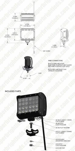6.5" Titan Series Quad-Row Off-Road LED Light Bar - 72W, 6,500 Lumens, Multi Beam Technology -Nebo Sales Store orbt7 72wq mb assembly digimark