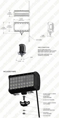 9" Titan Series Quad-Row Off-Road LED Light Bar - 108W, 9,600 Lumens, Multi Beam Technology 35 9" Titan Series Quad-Row Off-Road LED Light Bar - 108W, 9,600 Lumens, Multi Beam Technology -Nebo Sales Store orbt9 108wq mb assembly digimark