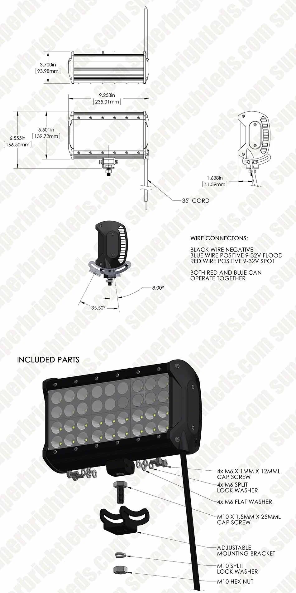 9" Titan Series Quad-Row Off-Road LED Light Bar - 108W, 9,600 Lumens, Multi Beam Technology 16 9" Titan Series Quad-Row Off-Road LED Light Bar - 108W, 9,600 Lumens, Multi Beam Technology - Image 16