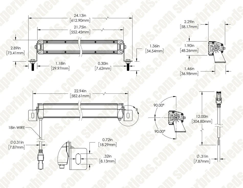 20" LED Light Bar - 7,200 Lumens Combination Beam - 5700K for Emergency & Service Vehicles 6 20" LED Light Bar - 7,200 Lumens Combination Beam - 5700K for Emergency & Service Vehicles - Image 6